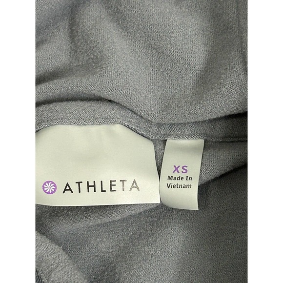 Athleta Hoodie XS Womens Grey Pullover Plush Tech Running Athletic - Picture 4 of 5